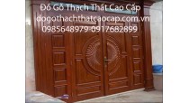 mẫu cửa gỗ Biệt thự 4 cánh đẹp M9