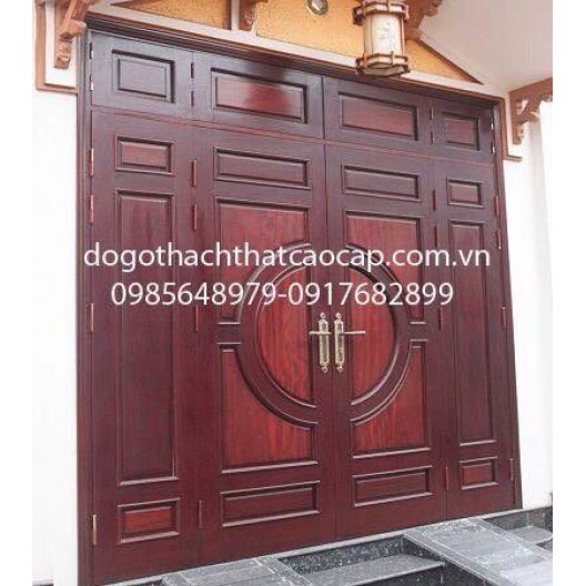 mẫu cửa 4 cánh gỗ hương nam phi đẹp M6