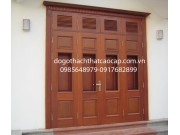 cửa gỗ lim ô can 4 cánh đẹp M16