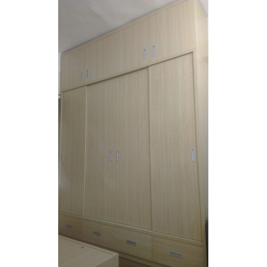 Tủ quần áo gỗ min cánh lùa 4 buồng TQA-02