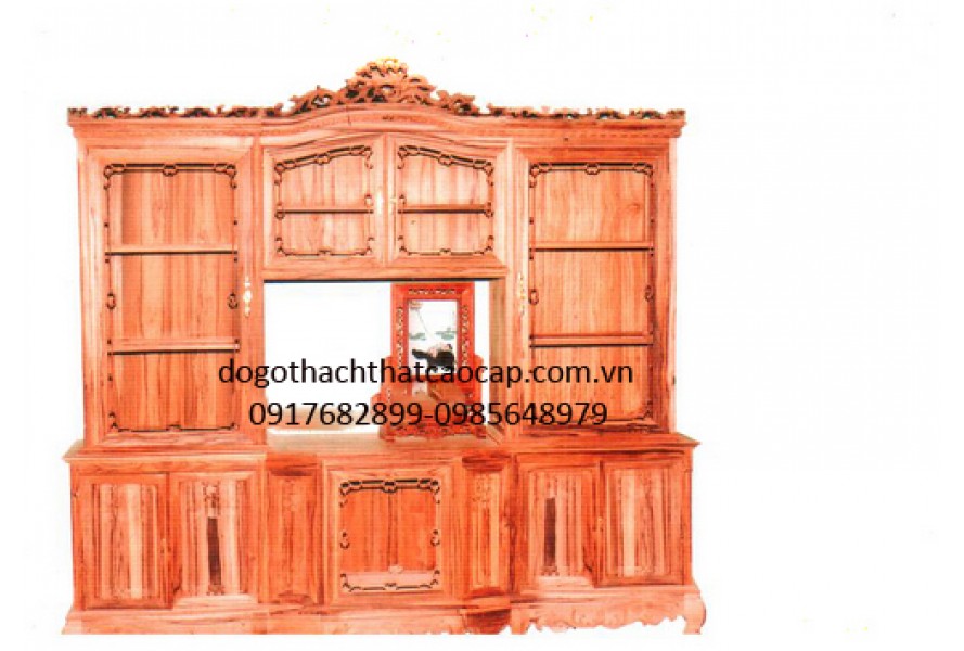Tủ phòng khách gỗ gụ TPK-09