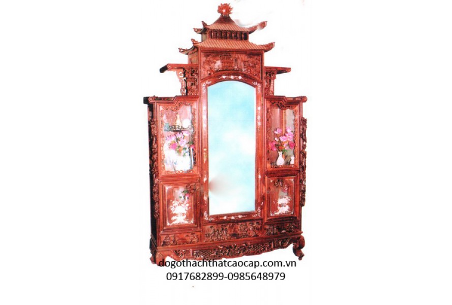 Tủ phòng khách gỗ gụ TTV-07