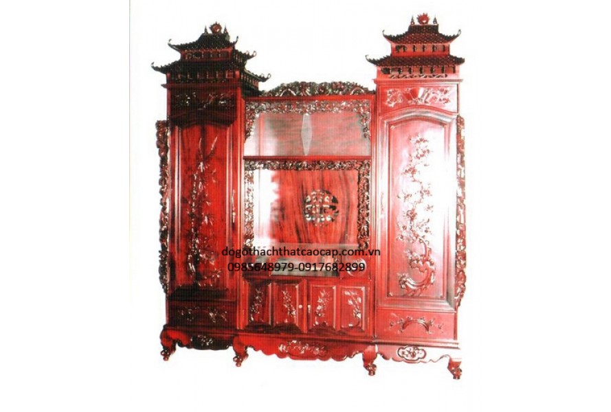 Tủ phòng khách gỗ gụ TPK-14