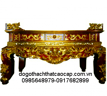 Sập thờ gỗ mít mạ vàng ST02